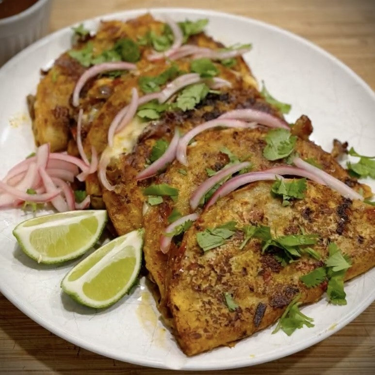 Blue Oyster Mushroom Birria Tacos